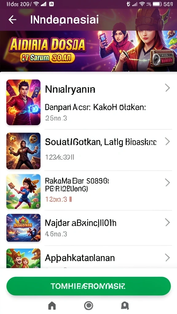 sumo777 - Tampilan menu utama yang menarik dan informatif.